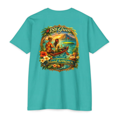 Hawaiian 18th Green Golf Tee T-Shirt — Island Rowing Couple Design
