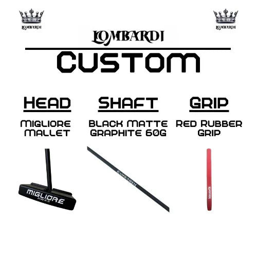 Lombardi Golf Custom Black Migliore Mallet Golf Putter - GOLF LEAGUE