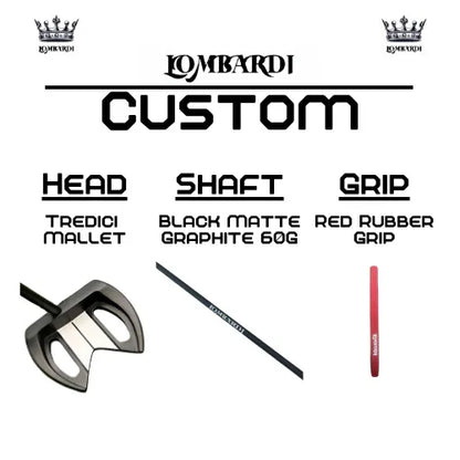 Lombardi Golf Custom Black Tredici Mallet Golf Putter - GOLF LEAGUE