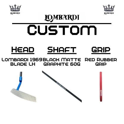 Lombardi Golf Custom Blue 1969 Double Wide Blade Left Hand Golf Putter - GOLF LEAGUE