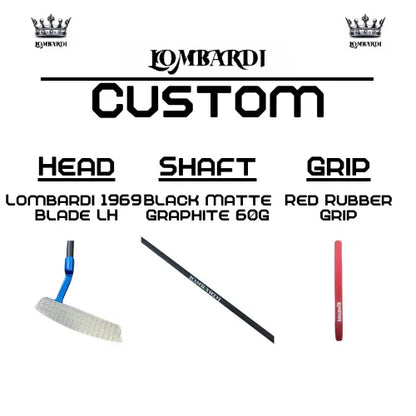 Lombardi Golf Custom Blue 1969 Double Wide Blade Left Hand Golf Putter - GOLF LEAGUE