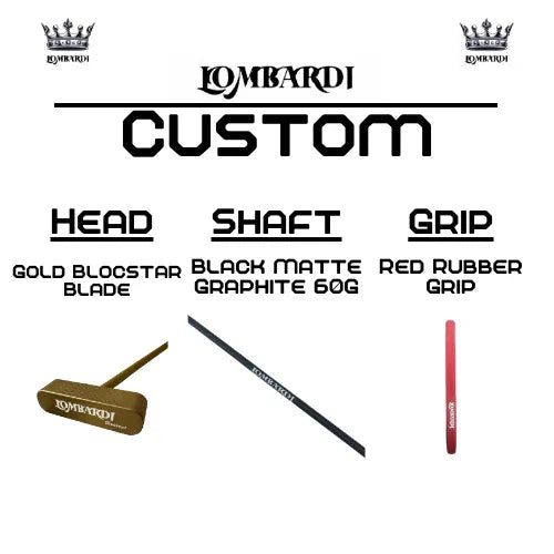 Lombardi Golf Custom Gold Blocstar Blade Golf Putter - GOLF LEAGUE