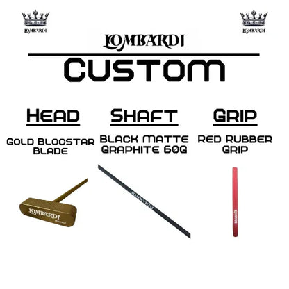 Lombardi Golf Custom Gold Blocstar Blade Golf Putter - GOLF LEAGUE