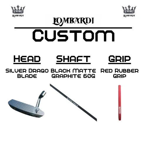 Lombardi Golf Custom Silver Drago Blade Golf Putter - GOLF LEAGUE