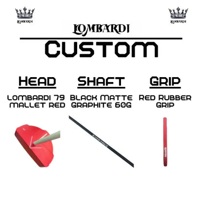 Lombardi Golf Custom Red 79 Mallet Golf Putter - GOLF LEAGUE