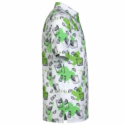 19th Hole Cool-Stretch Men's Golf Shirt (Green)