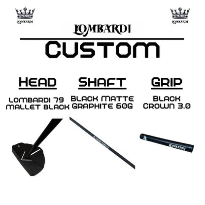 Lombardi Golf Custom Black 79 Mallet Golf Putter - GOLF LEAGUE