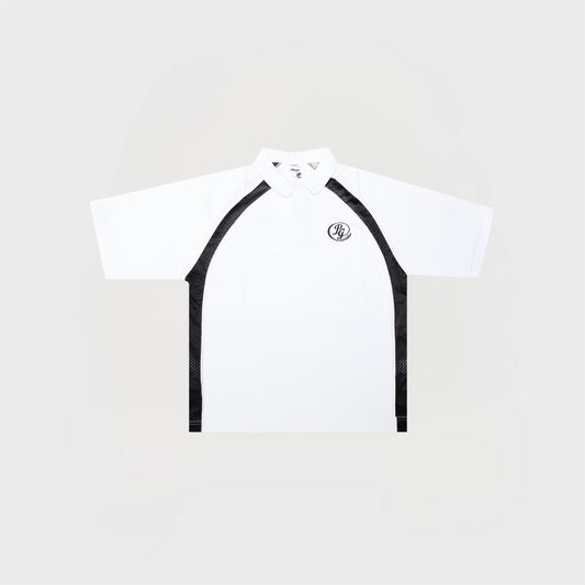 JERSEY POLO | WHITE/BLACK