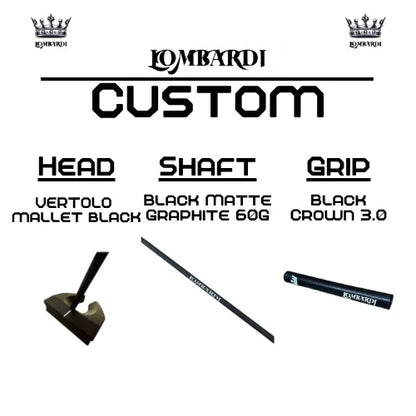Lombardi Golf Custom Black Vertolo Mallet Golf Putter - GOLF LEAGUE