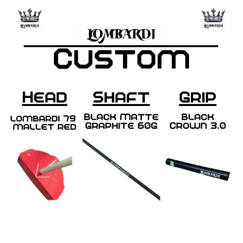 Lombardi Golf Custom Red 79 Mallet Golf Putter - GOLF LEAGUE