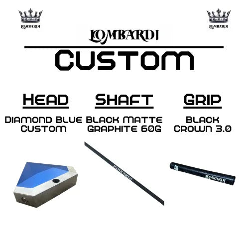 Lombardi Golf Custom Blue Diamond Mallet Golf Putter - GOLF LEAGUE