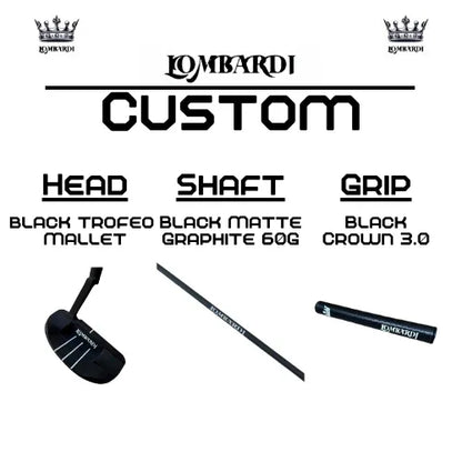 Lombardi Golf Custom Black Trofeo Mallet Golf Putter - GOLF LEAGUE