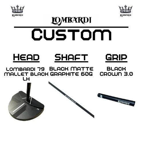 Lombardi Golf Custom Black 79 Mallet Left-Handed Golf Putter - GOLF LEAGUE