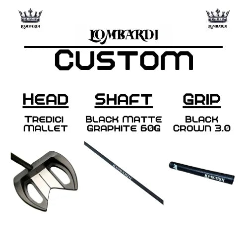 Lombardi Golf Custom Black Tredici Mallet Golf Putter - GOLF LEAGUE
