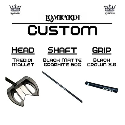 Lombardi Golf Custom Black Tredici Mallet Golf Putter - GOLF LEAGUE