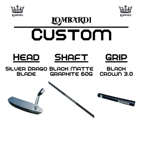 Lombardi Golf Custom Silver Drago Blade Golf Putter - GOLF LEAGUE
