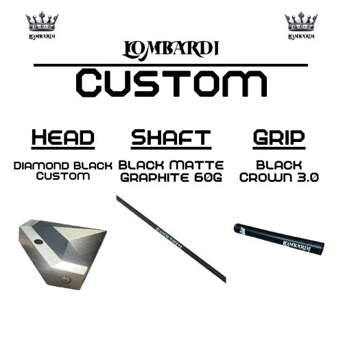 Lombardi Golf Custom Black Diamond Mallet Golf Putter - GOLF LEAGUE