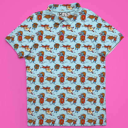 Breakfast Brawl | Funny Breakfast Ball Wrestling Golf Polo for Men