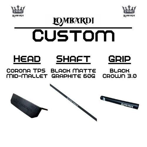 Lombardi Golf Custom Black Corona TPS Mallet Golf Putter - GOLF LEAGUE