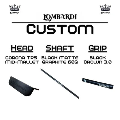 Lombardi Golf Custom Black Corona TPS Mallet Golf Putter - GOLF LEAGUE