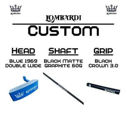Lombardi Golf Custom Blue 1969 Double Wide Blade Golf Putter - GOLF LEAGUE