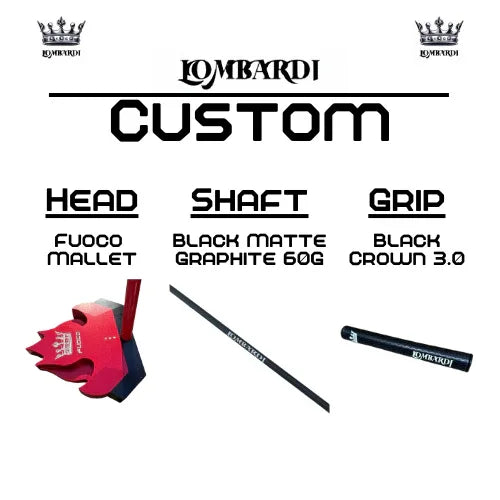 Lombardi Golf Custom Red Fuoco Mallet Golf Putter - GOLF LEAGUE