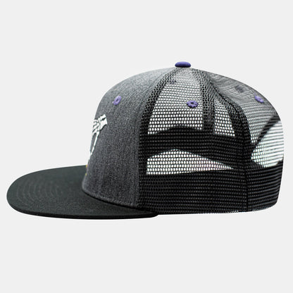Golf 'Til Death Unisex Trucker Hat Heather Charcoal O/S - Final Sale