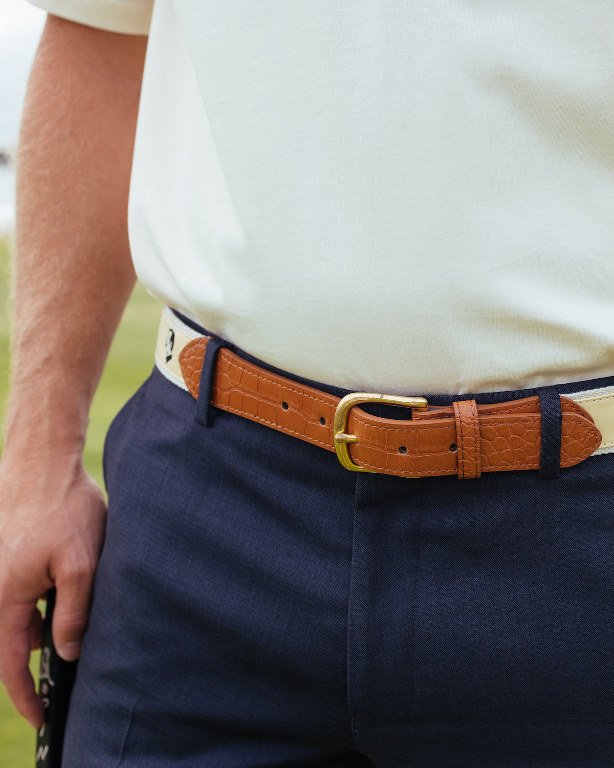 The Gator Ribbon Belt (Sand)