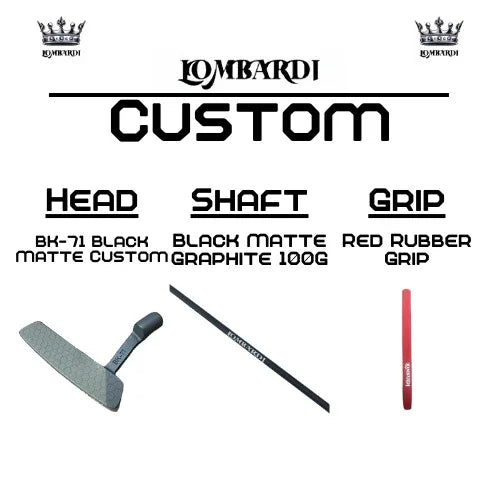 Lombardi Golf Custom Black Matte BK-71 Blade Golf Putter - GOLF LEAGUE