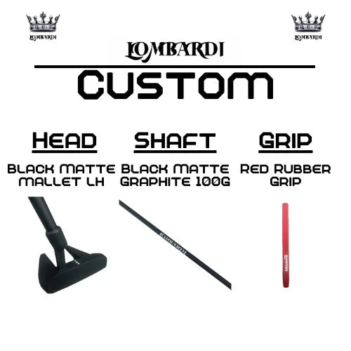Lombardi Golf Custom Black Matte Left Hand Mallet Golf Putter - GOLF LEAGUE