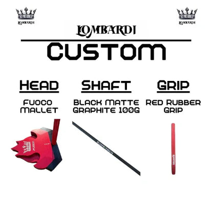 Lombardi Golf Custom Red Fuoco Mallet Golf Putter - GOLF LEAGUE