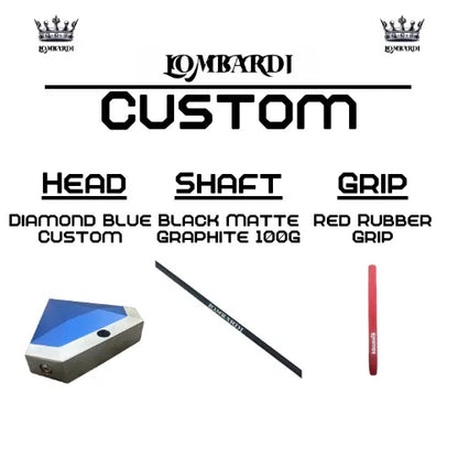 Lombardi Golf Custom Blue Diamond Mallet Golf Putter - GOLF LEAGUE