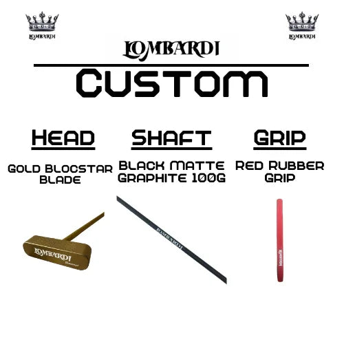 Lombardi Golf Custom Gold Blocstar Blade Golf Putter - GOLF LEAGUE