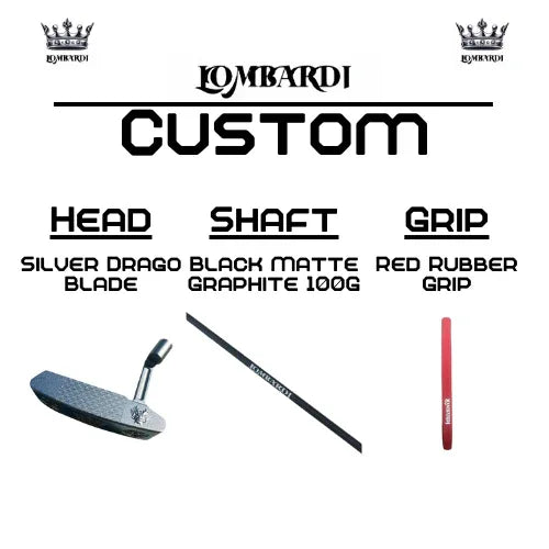 Lombardi Golf Custom Silver Drago Blade Golf Putter - GOLF LEAGUE