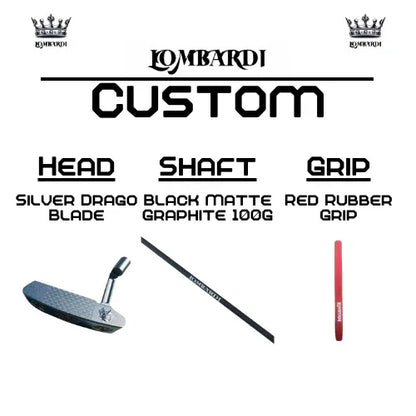 Lombardi Golf Custom Silver Drago Blade Golf Putter - GOLF LEAGUE