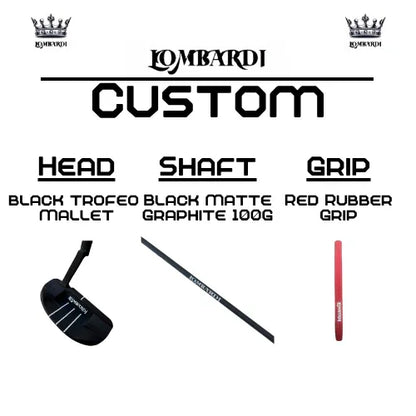 Lombardi Golf Custom Black Trofeo Mallet Golf Putter - GOLF LEAGUE