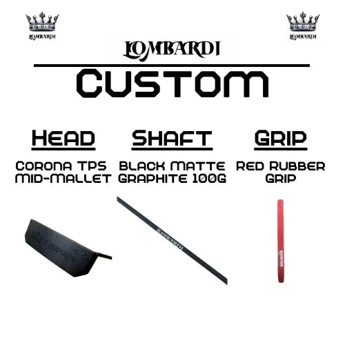 Lombardi Golf Custom Black Corona TPS Mallet Golf Putter - GOLF LEAGUE