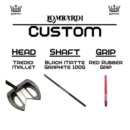 Lombardi Golf Custom Black Tredici Mallet Golf Putter - GOLF LEAGUE