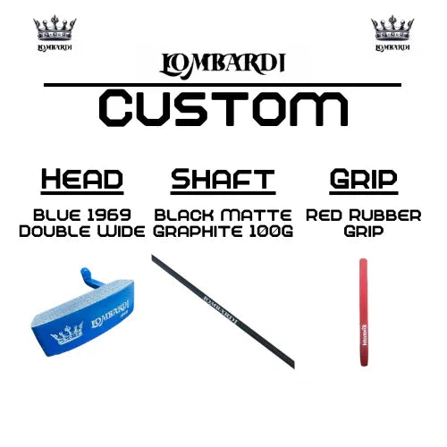 Lombardi Golf Custom Blue 1969 Double Wide Blade Golf Putter - GOLF LEAGUE