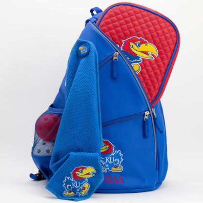 Kansas Jayhawks PU Leather Backpack