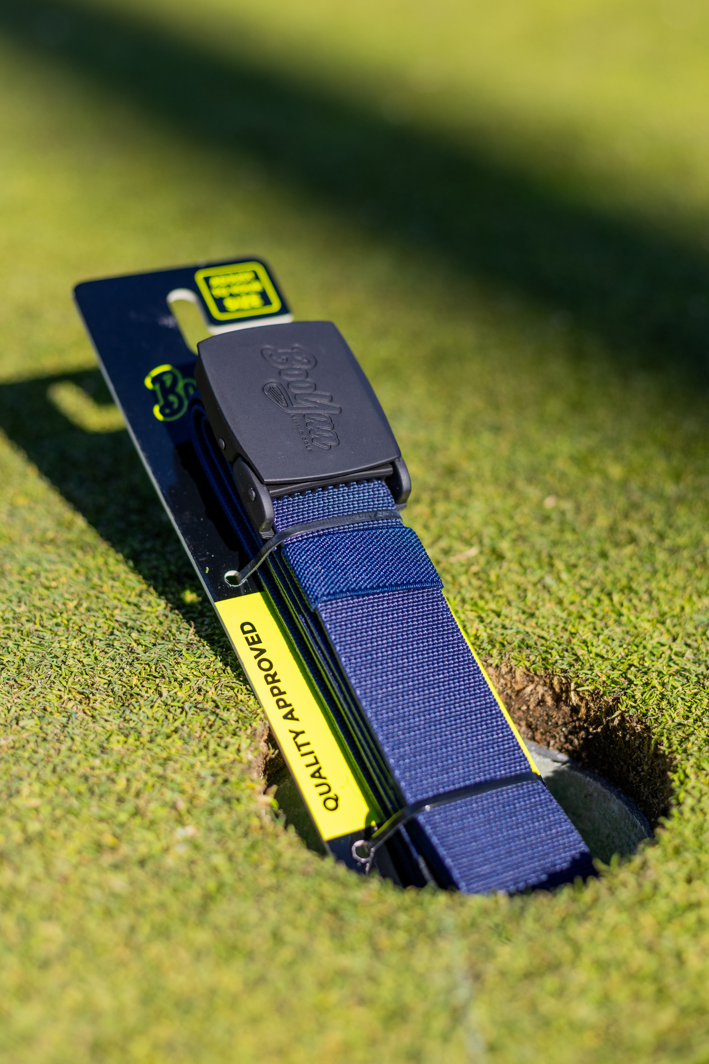 BooYaa Belt - Adjustable Navy Stretch with Black Alloy Buckle