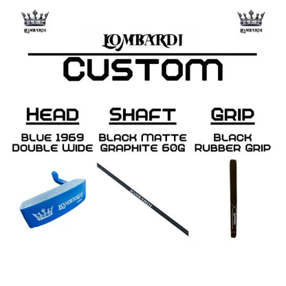 Lombardi Golf Custom Blue 1969 Double Wide Blade Golf Putter - GOLF LEAGUE