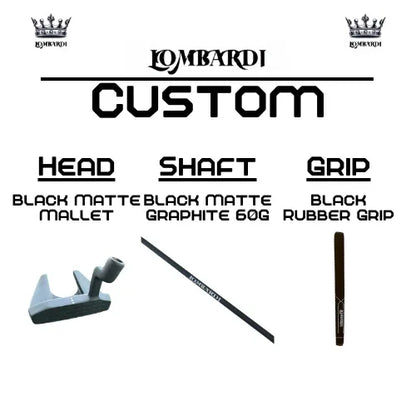 Lombardi Golf Custom Black Matte Mallet Golf Putter - GOLF LEAGUE