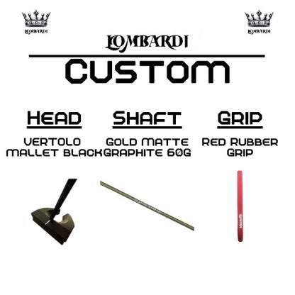 Lombardi Golf Custom Black Vertolo Mallet Golf Putter - GOLF LEAGUE
