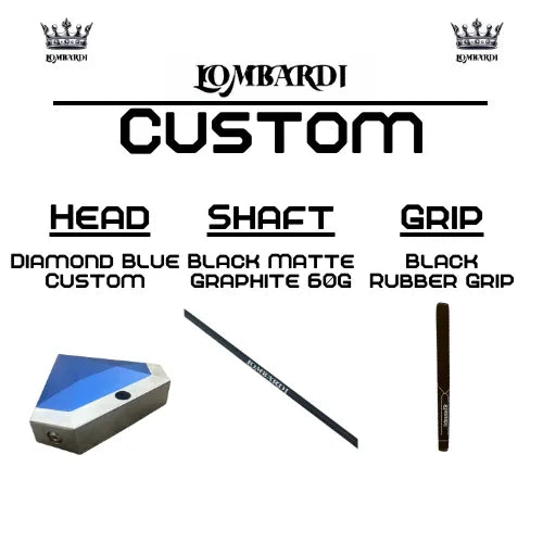 Lombardi Golf Custom Blue Diamond Mallet Golf Putter - GOLF LEAGUE
