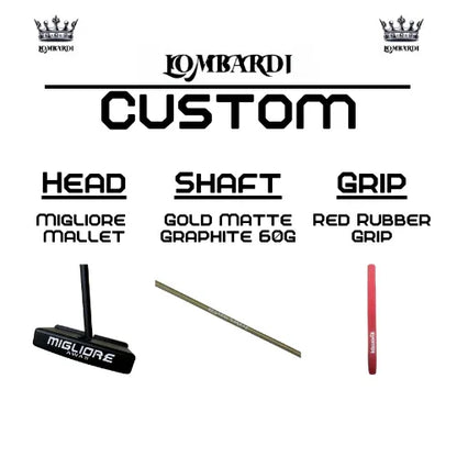 Lombardi Golf Custom Black Migliore Mallet Golf Putter - GOLF LEAGUE