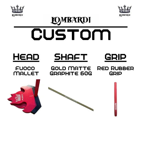 Lombardi Golf Custom Red Fuoco Mallet Golf Putter - GOLF LEAGUE
