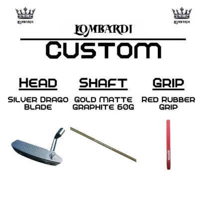 Lombardi Golf Custom Silver Drago Blade Golf Putter - GOLF LEAGUE