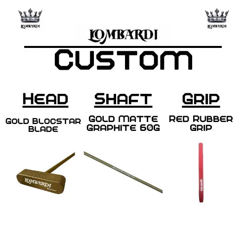 Lombardi Golf Custom Gold Blocstar Blade Golf Putter - GOLF LEAGUE
