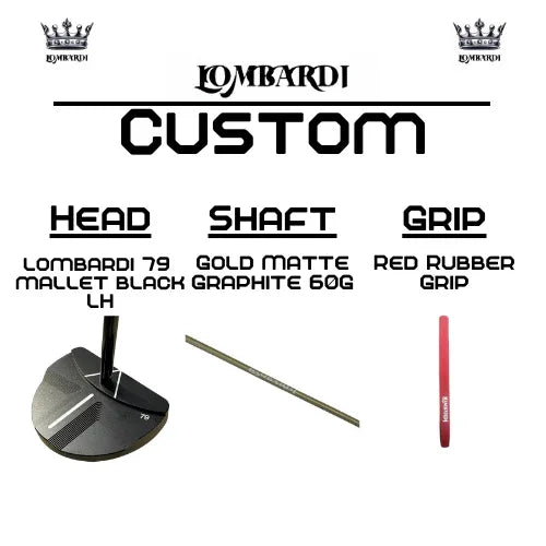 Lombardi Golf Custom Black 79 Mallet Left-Handed Golf Putter - GOLF LEAGUE
